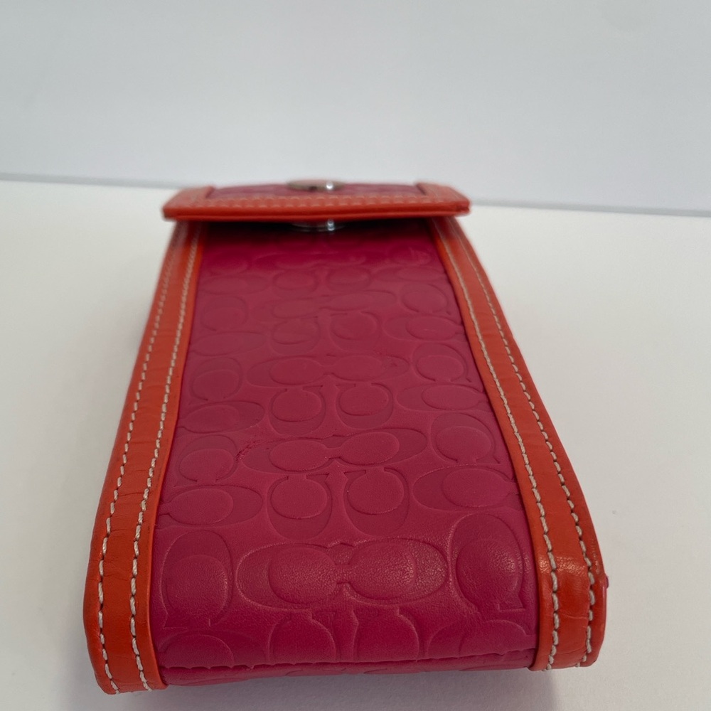 Coach Signature Embossed MultiUse Case Pink | Orange - Picture 4 of 10